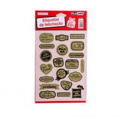Etiqueta Parabns Papel Pack 60