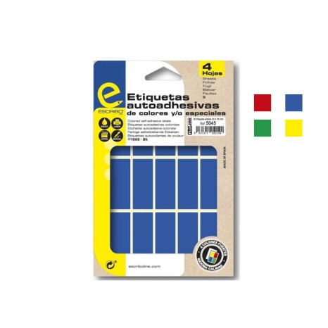 Etiqueta Adesiva Sortidas Papel Multicor 20X50mm Pack 60 - Image product