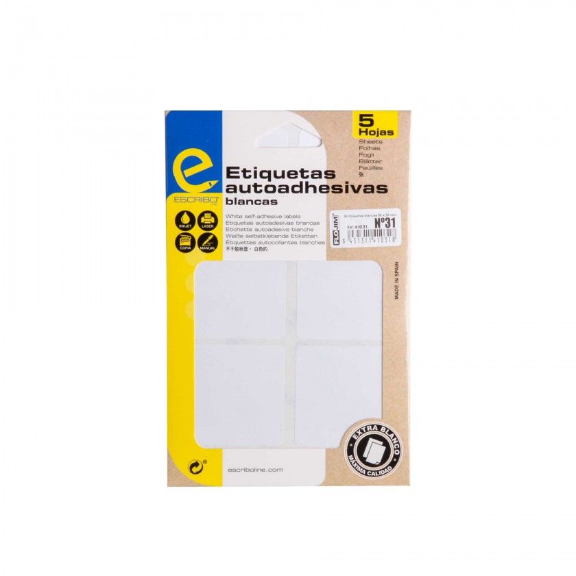 Etiqueta Adesiva Branco 50X50mm Pack 30 Etiqueta Adesiva Branco 50X50mm Pack 30