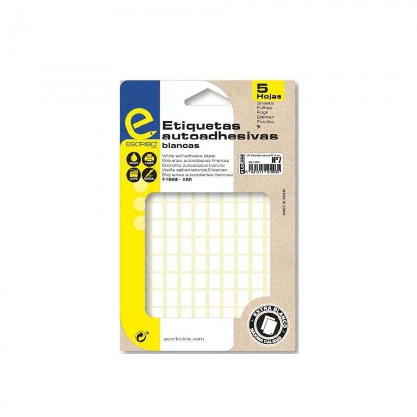 Etiqueta Adesiva Branco 8X12mm Pack 600 Etiqueta Adesiva Branco 8X12mm Pack 600