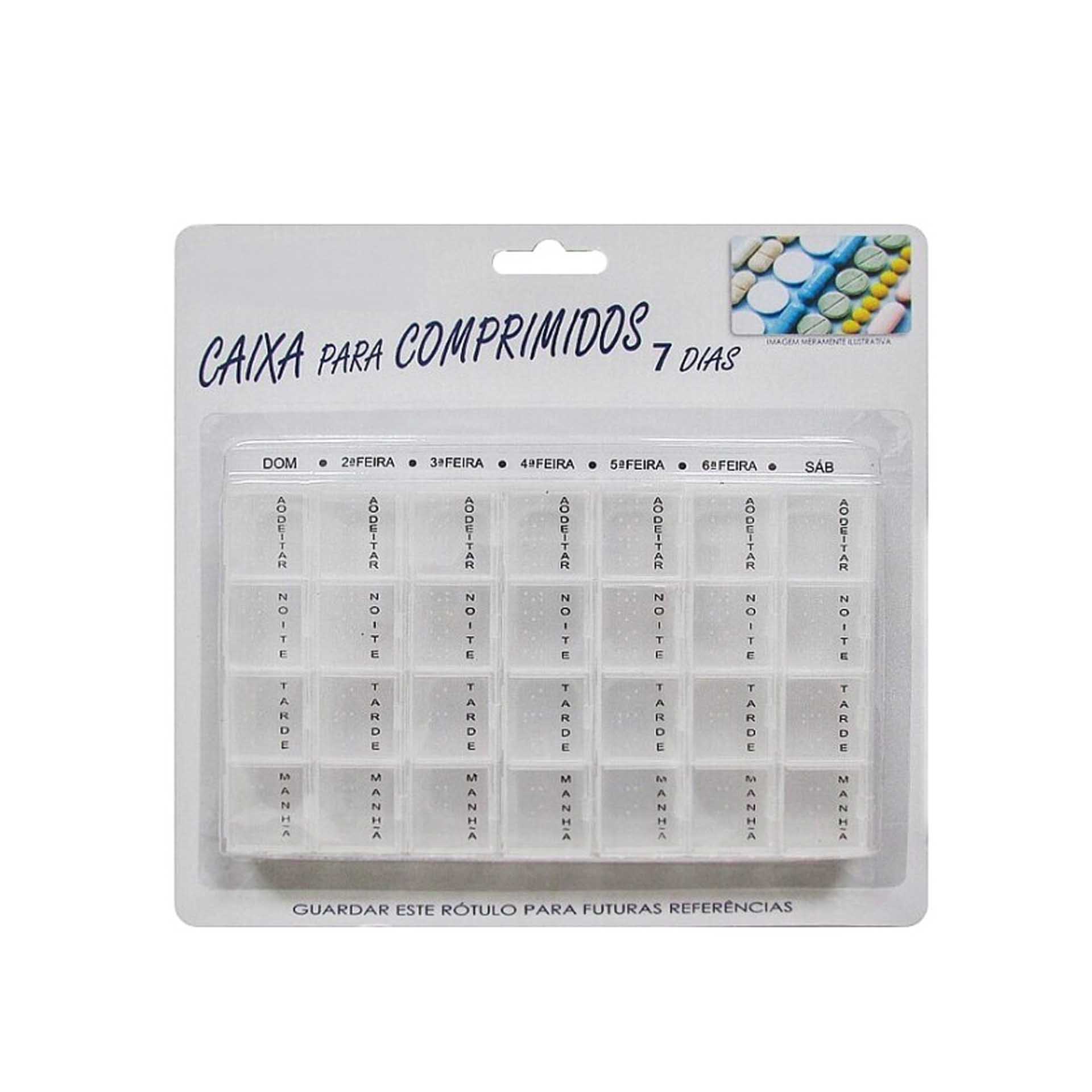 Caixa para Comprimidos 7 Dias 17X11X2cm