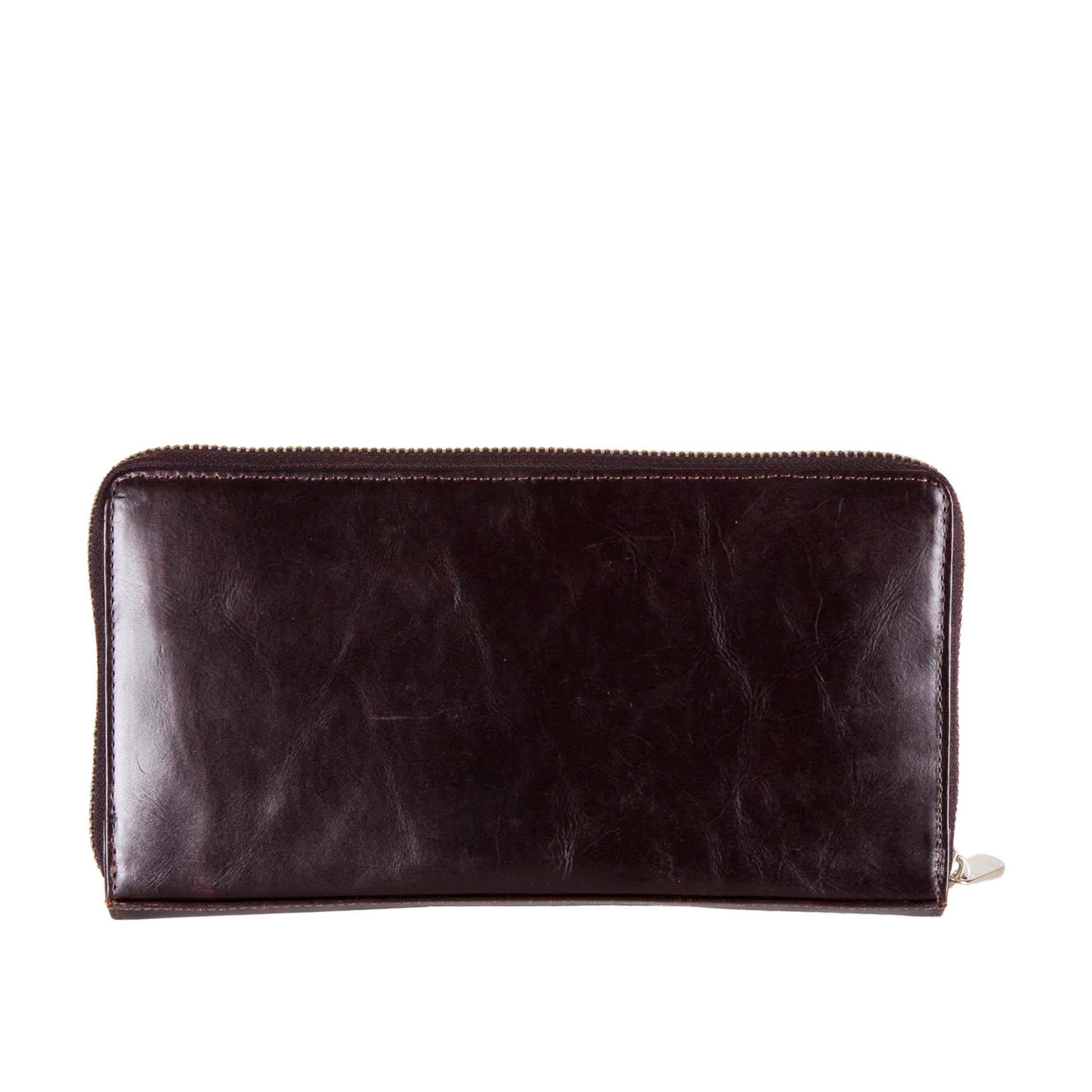 Carteira Senhora Pele Castanho 23.5X12.5cm