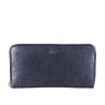 Carteira Senhora Pele Azul 23.5X12.5cm Carteira Senhora Pele Azul 23.5X12.5cm