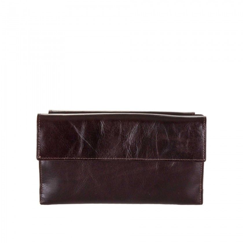 Carteira Senhora Pele Castanho