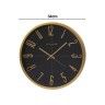 Relógio Parede Timemark Redondo Preto Borda Dourada 34cm Relógio Parede Timemark Redondo Preto Borda Dourada 34cm