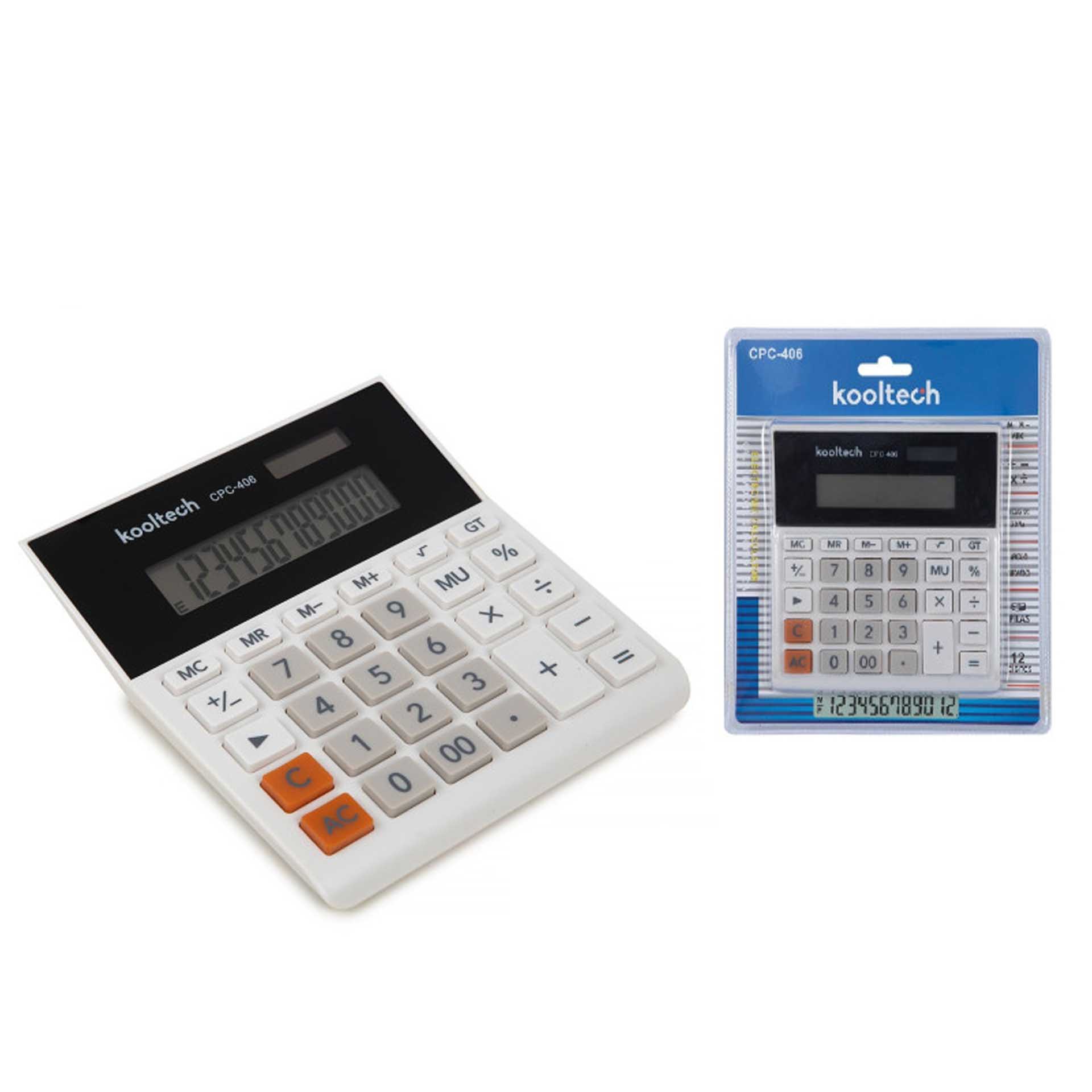 Calculadora Kooltech 12 Dígitos Branca 13X14X2cm