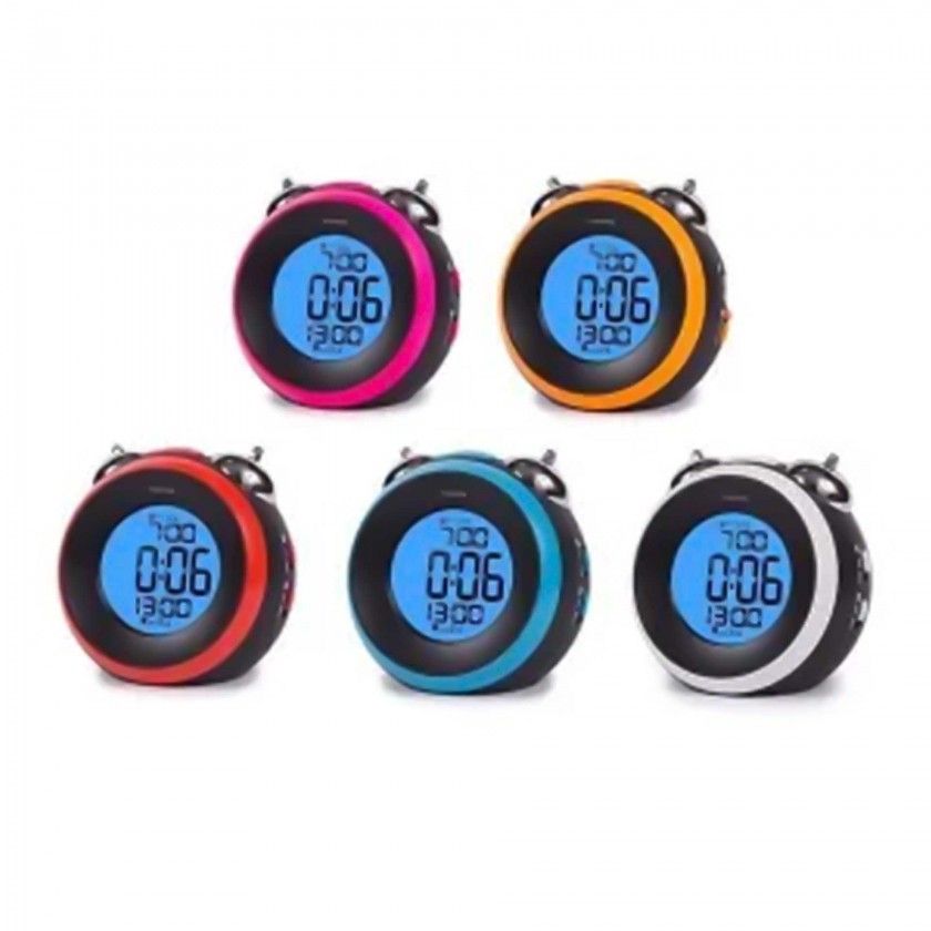 Despertador Digital com Alarme Redondo 12X15X7cm Despertador Digital com Alarme Redondo 12X15X7cm