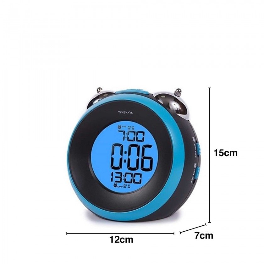 Despertador Digital com Alarme Redondo 12X15X7cm Despertador Digital com Alarme Redondo 12X15X7cm