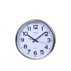 Relgio Parede Timemark Redondo Prateado 34cm