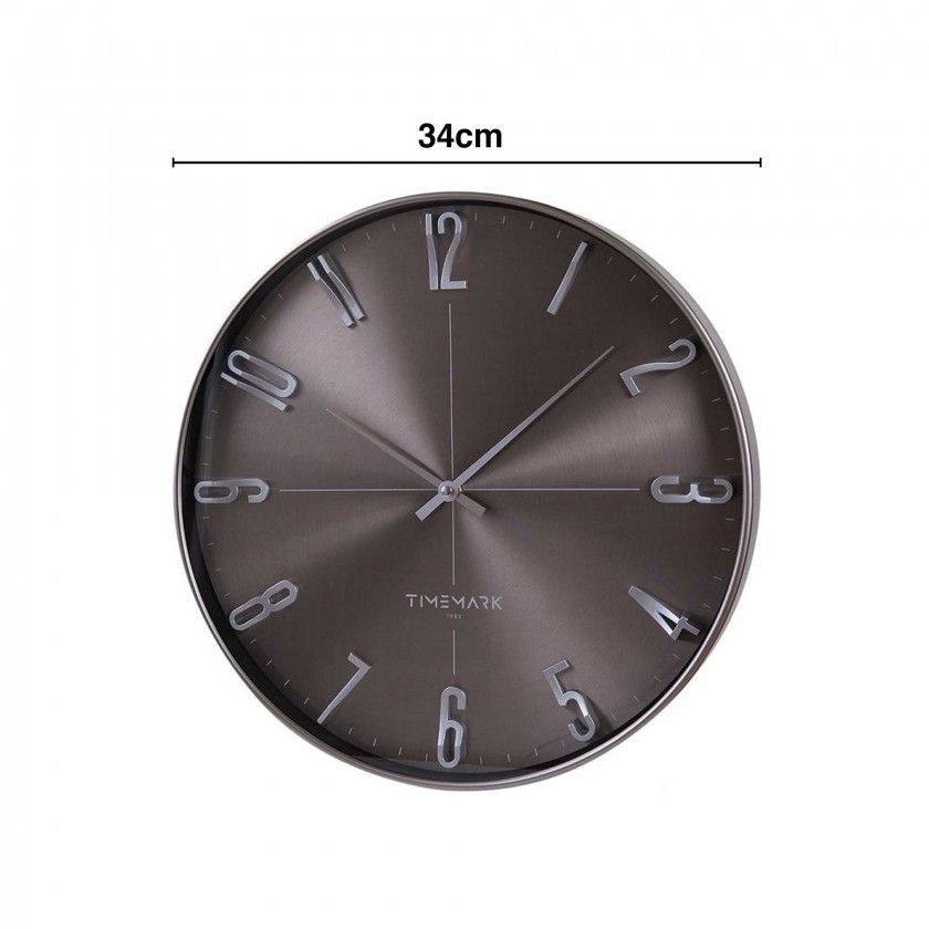 Relgio Parede Timemark Redondo Bronze 34cm