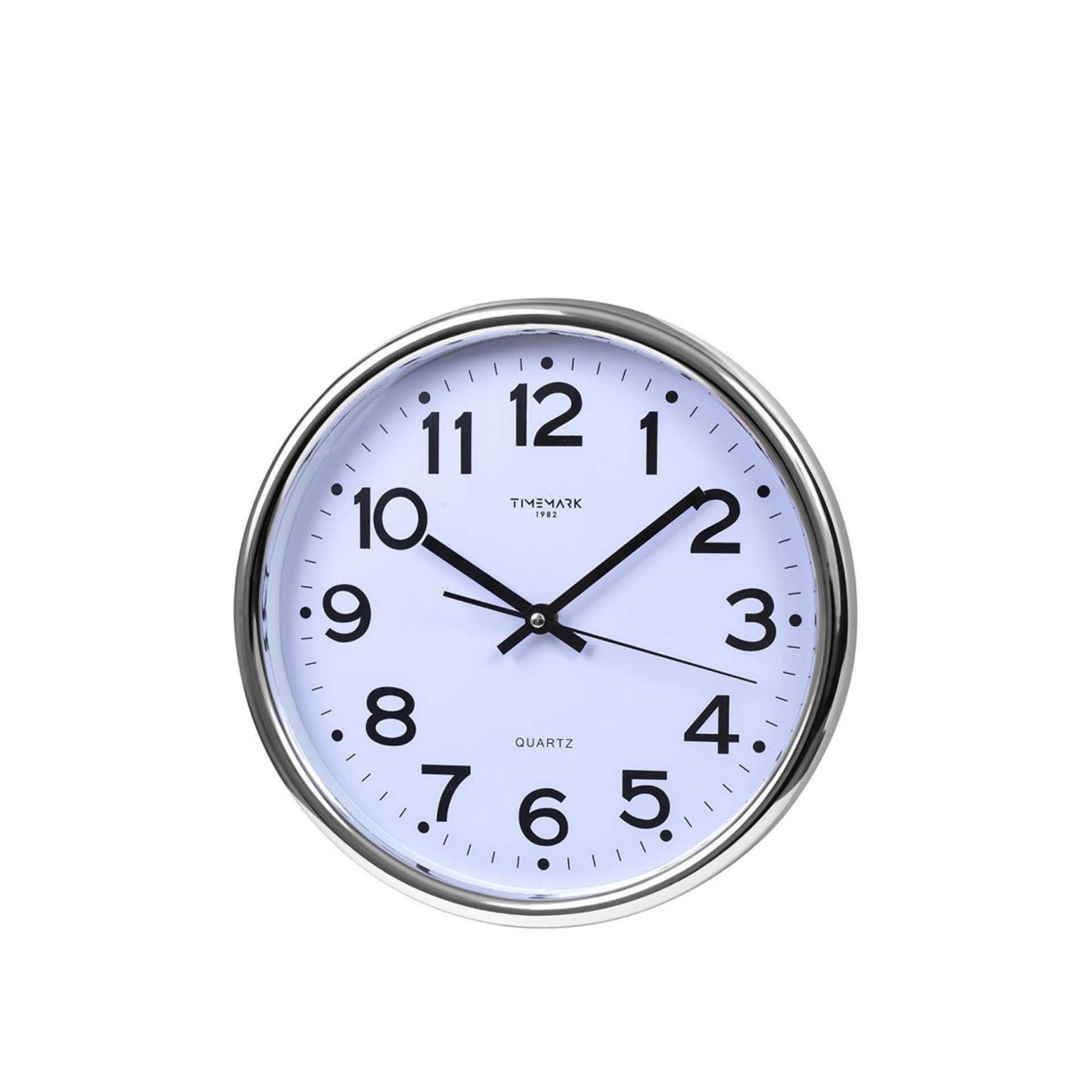 Relógio Parede Timemark Redondo Prateado 34cm