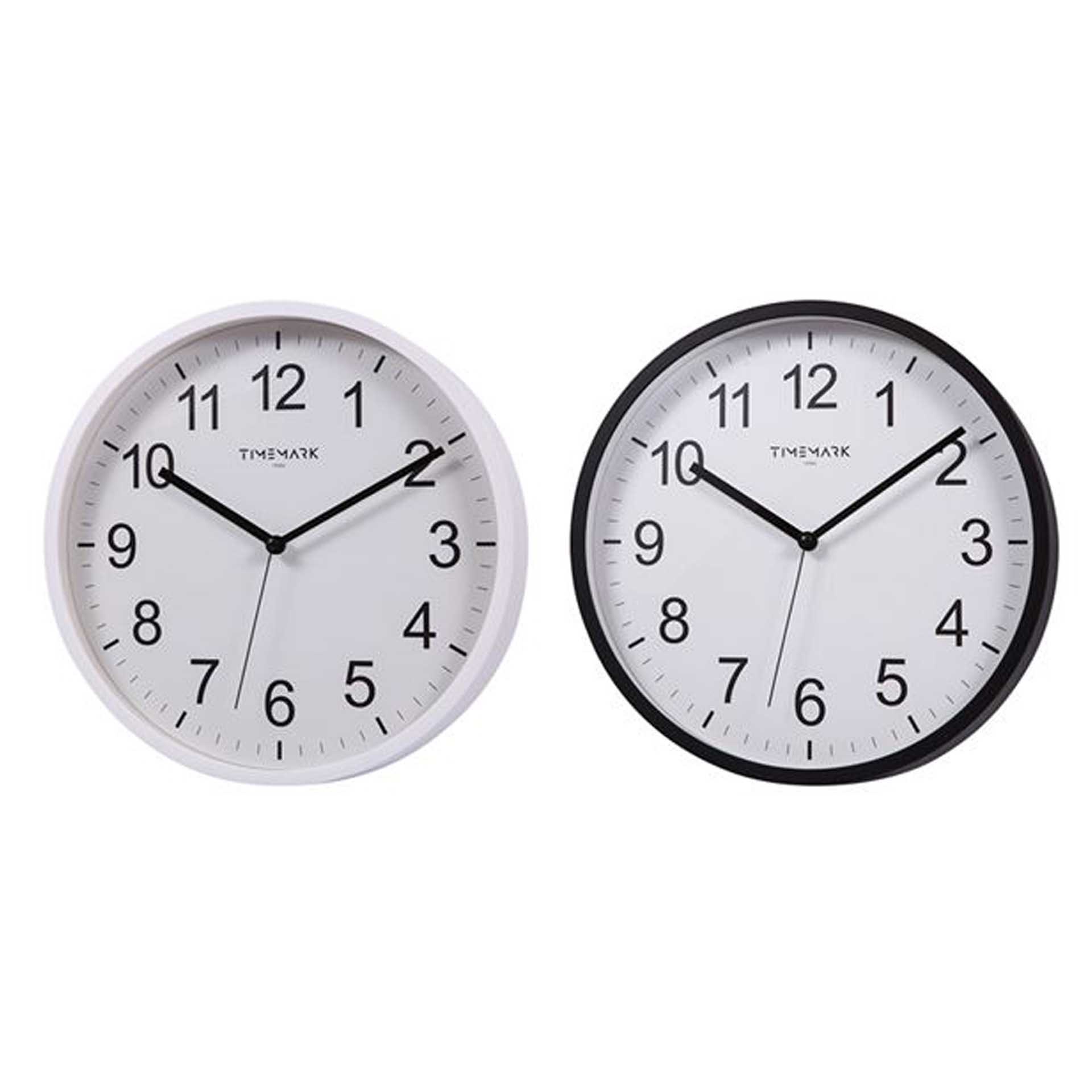 Relógio Parede Timemark Redondo Sortido Branco / Preto 30cm