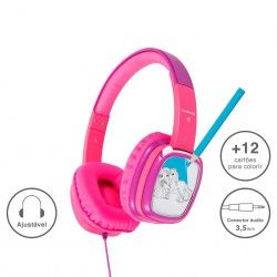 Auriculares Kooltech Infantil Plstico Rosa 17X19X8cm