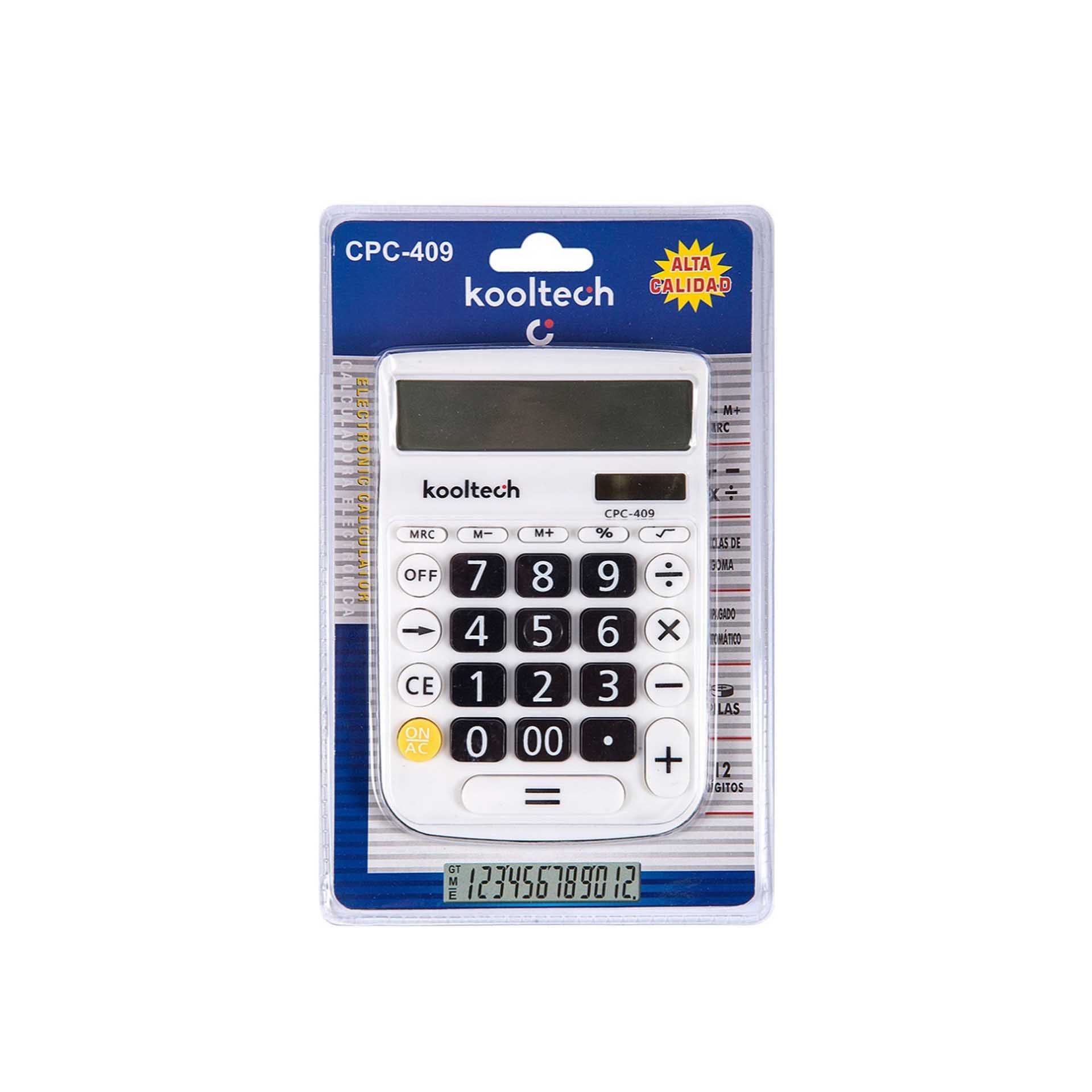 Calculadora Kooltech 12 Dígitos Branco 10.5X16cm