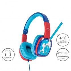 Auriculares Kooltech Infantil Plstico Azul 17X19X8cm