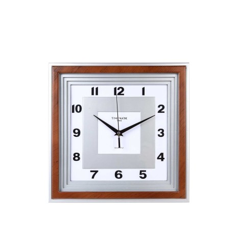 Rel�gio Parede Timemark Quadrado Castanho 30X30cm - Image product