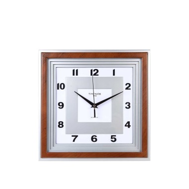 Rel�gio Parede Timemark Quadrado Castanho 30X30cm