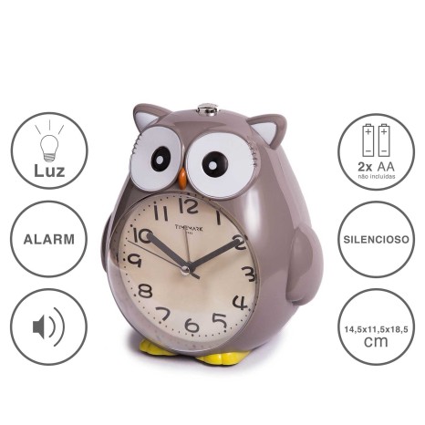 Despertador Timemark Analogico Mocho Plástico Multicor 14.5X11.5X18.5cm - Image product
