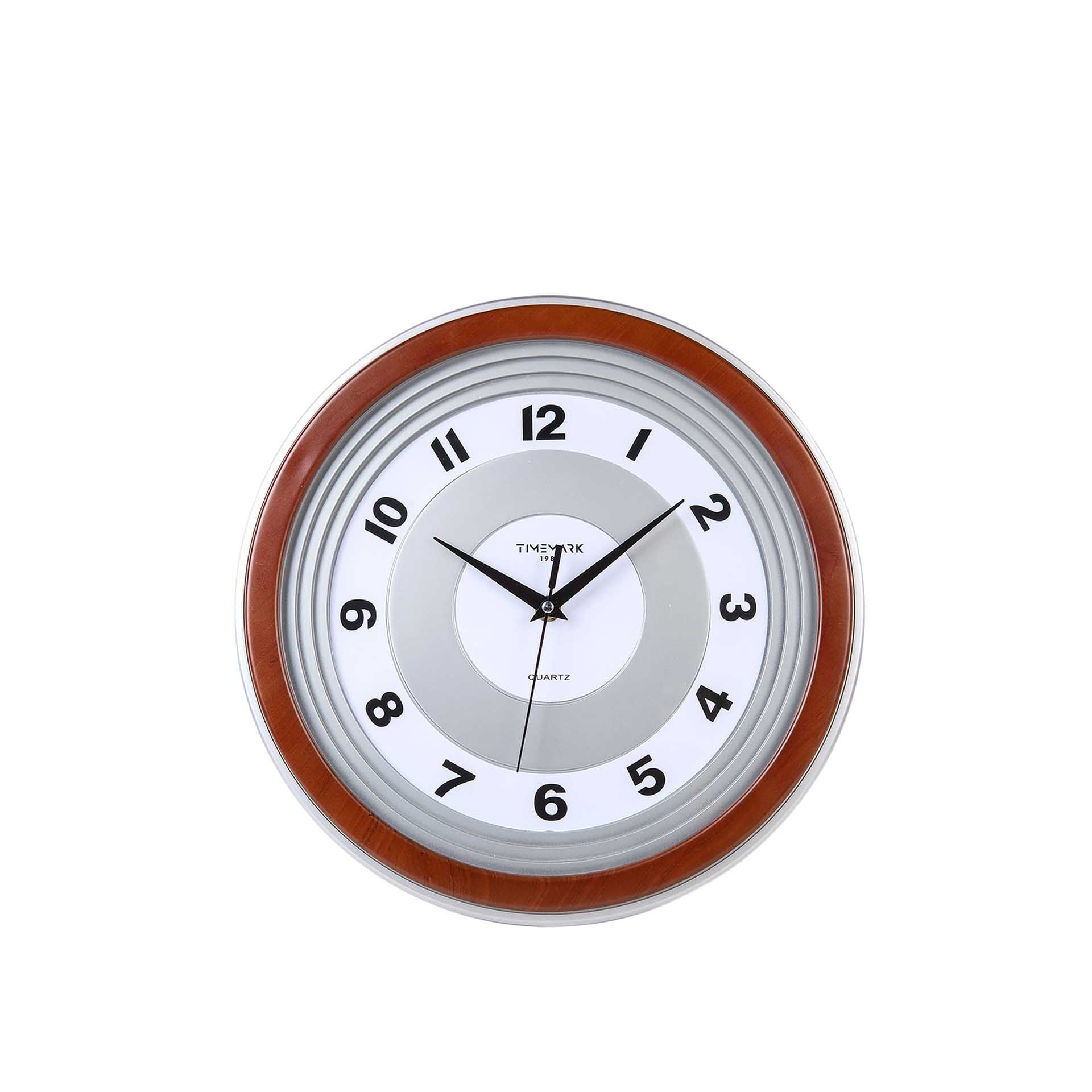 Relógio Parede Timemark Redondo Castanho 30cm