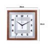 Relgio Parede Timemark Quadrado Castanho 30X30cm