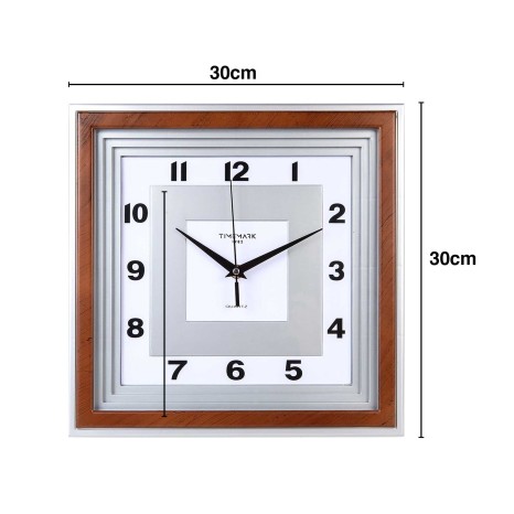 Rel�gio Parede Timemark Quadrado Castanho 30X30cm - Image product