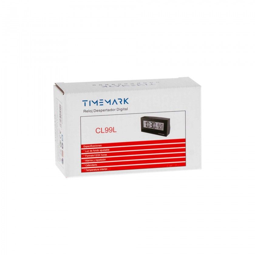 Despertador Timemark Digital Plástico Preto 11.5X4.5X7cm Despertador Timemark Digital Plástico Preto 11.5X4.5X7cm