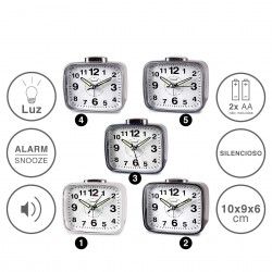 Despertador Timemark Analogico Plstico Multicor 10X9X6cm