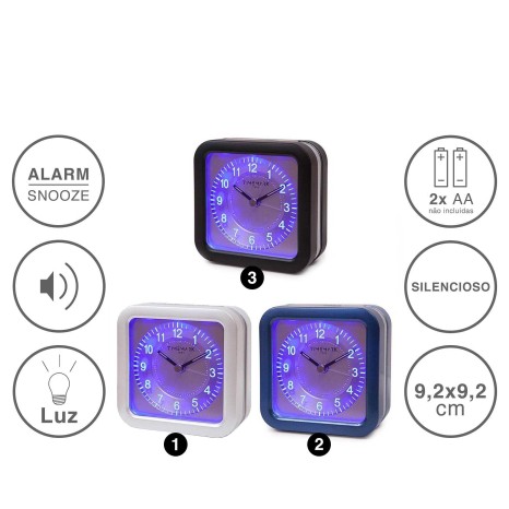 Despertador Timemark Analogico Plástico Multicor 9.2X9.2cm - Image product
