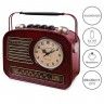 Relógio Vintage Radio / Mealheiro Plástico Castanho 29X30X11cm Relógio Vintage Radio / Mealheiro Plástico Castanho 29X30X11cm