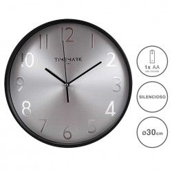 Relgio Parede Timemark Metal Preto 30cm