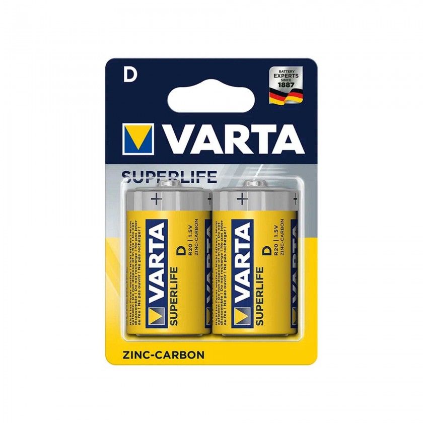 Pilha Super Heavy Duty D Multicor 1.5V 34.2X61.5mm Pack 2