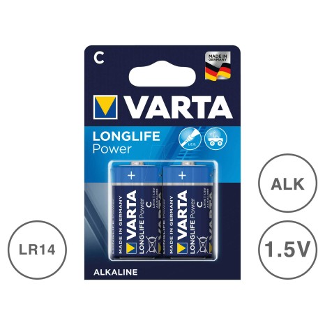 Pilha Longlife Power C Multicor Pack 2 - Image product