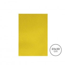 Folha Tecido Felpo Amarelo 23X30mm