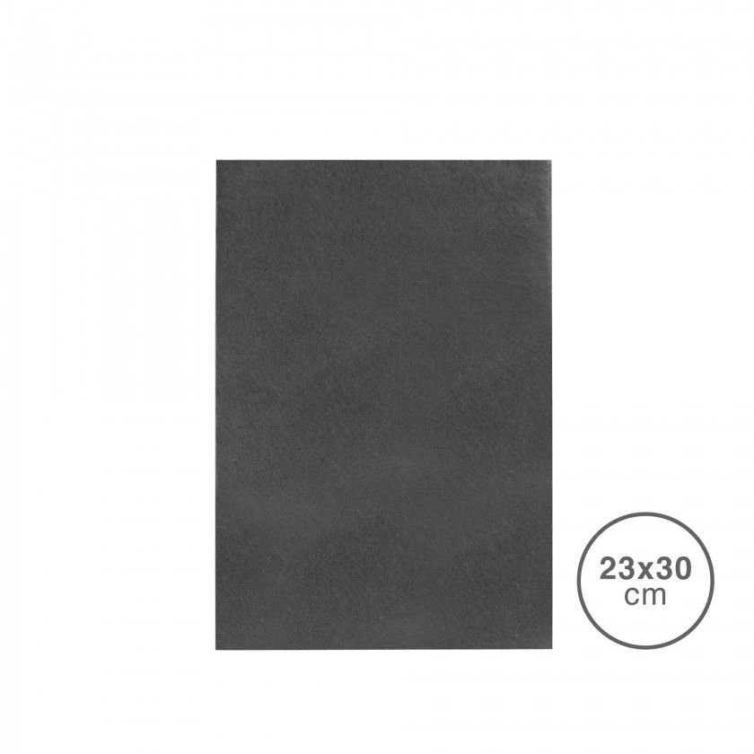Folha Tecido Felpo Antracite 23X30mm