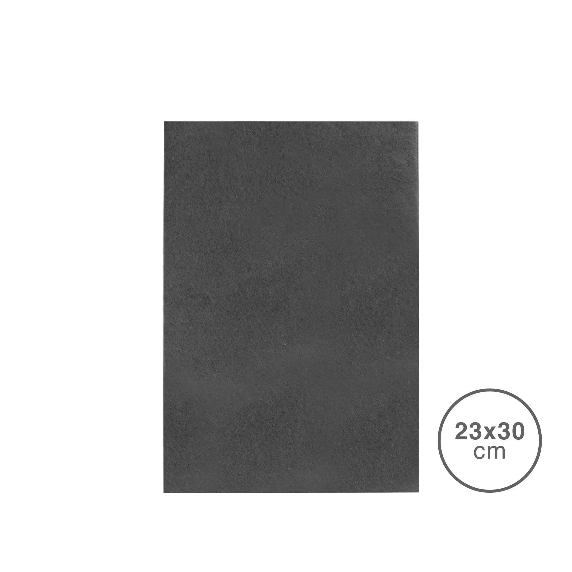 Folha Tecido Felpo Antracite 23X30mm
