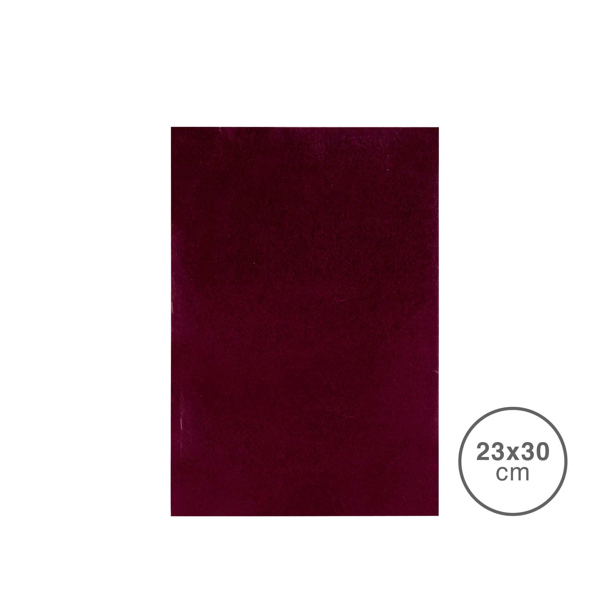 Folha Tecido Felpo Bordô 23X30mm