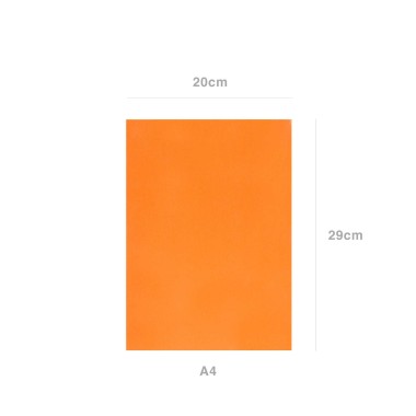 Folha Esponja Eva Laranja A4 20X29cm