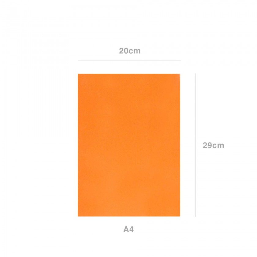 Folha Esponja Eva Laranja A4 20X29cm