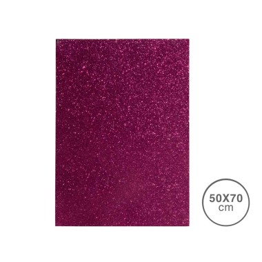 Folha Esponja Eva Glitter Lilás 50X70X2mm