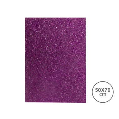 Folha Esponja Eva Glitter Roxo 50X70X2mm