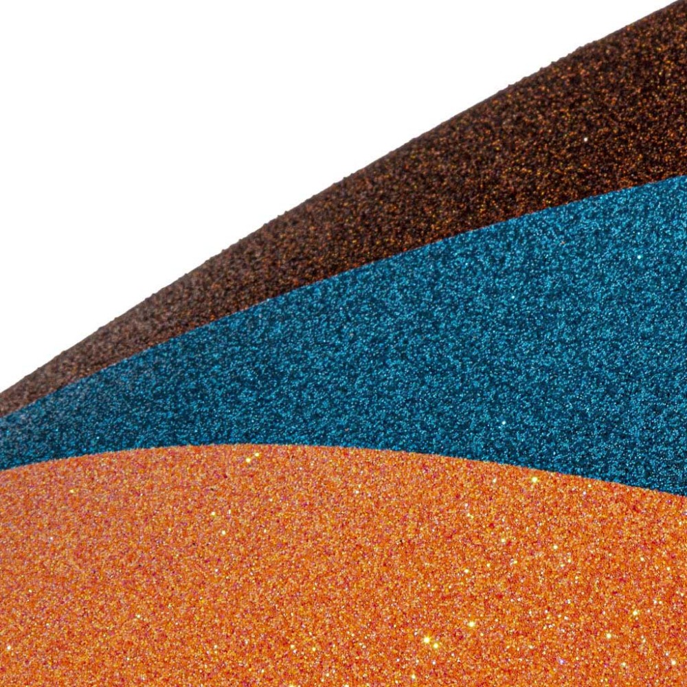 Folha Esponja Eva Glitter Amarelo 50X70X2mm