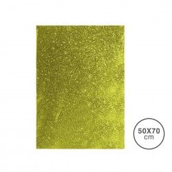 Folha Esponja Eva Glitter Amarelo 50X70X2mm