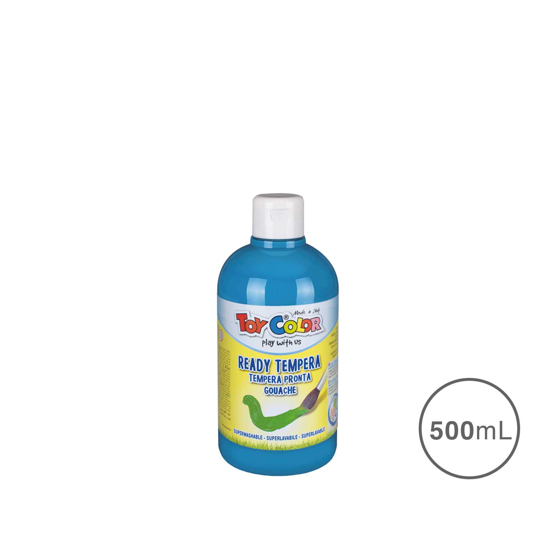 Guache Toy Color Pronto 500ml Azul Ciano