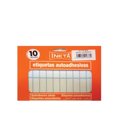 Etiquetas Autocolantes Ineta Blister 10 Folhas 13X50mm - Image product