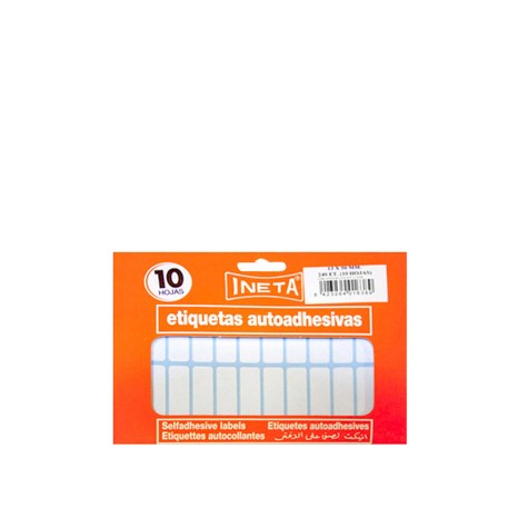 Etiquetas Autocolantes Ineta Blister 10 Folhas 13X40mm - Image product