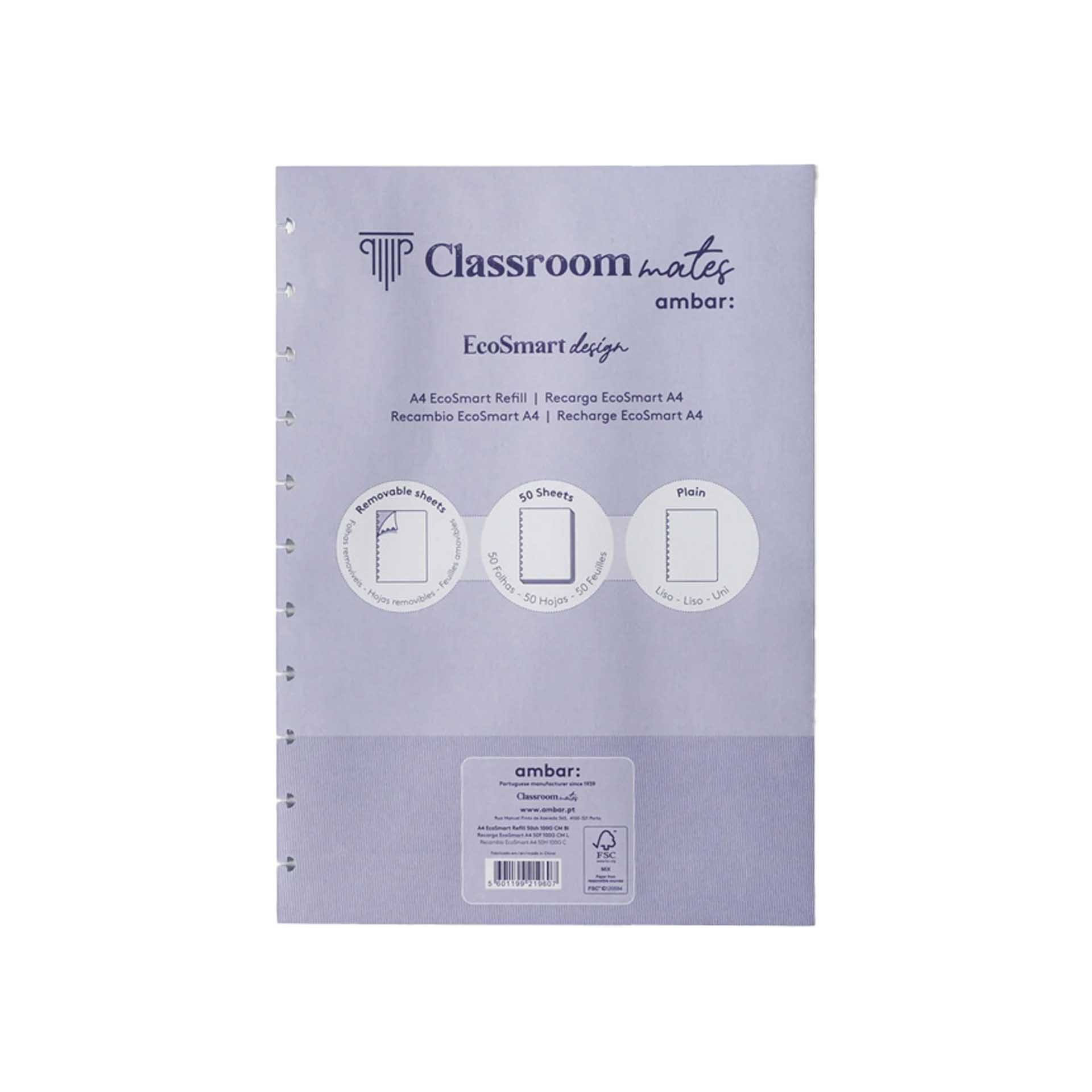 Recarga Caderno Inteligente Ecosmart 100gr A4 50 Folhas Liso