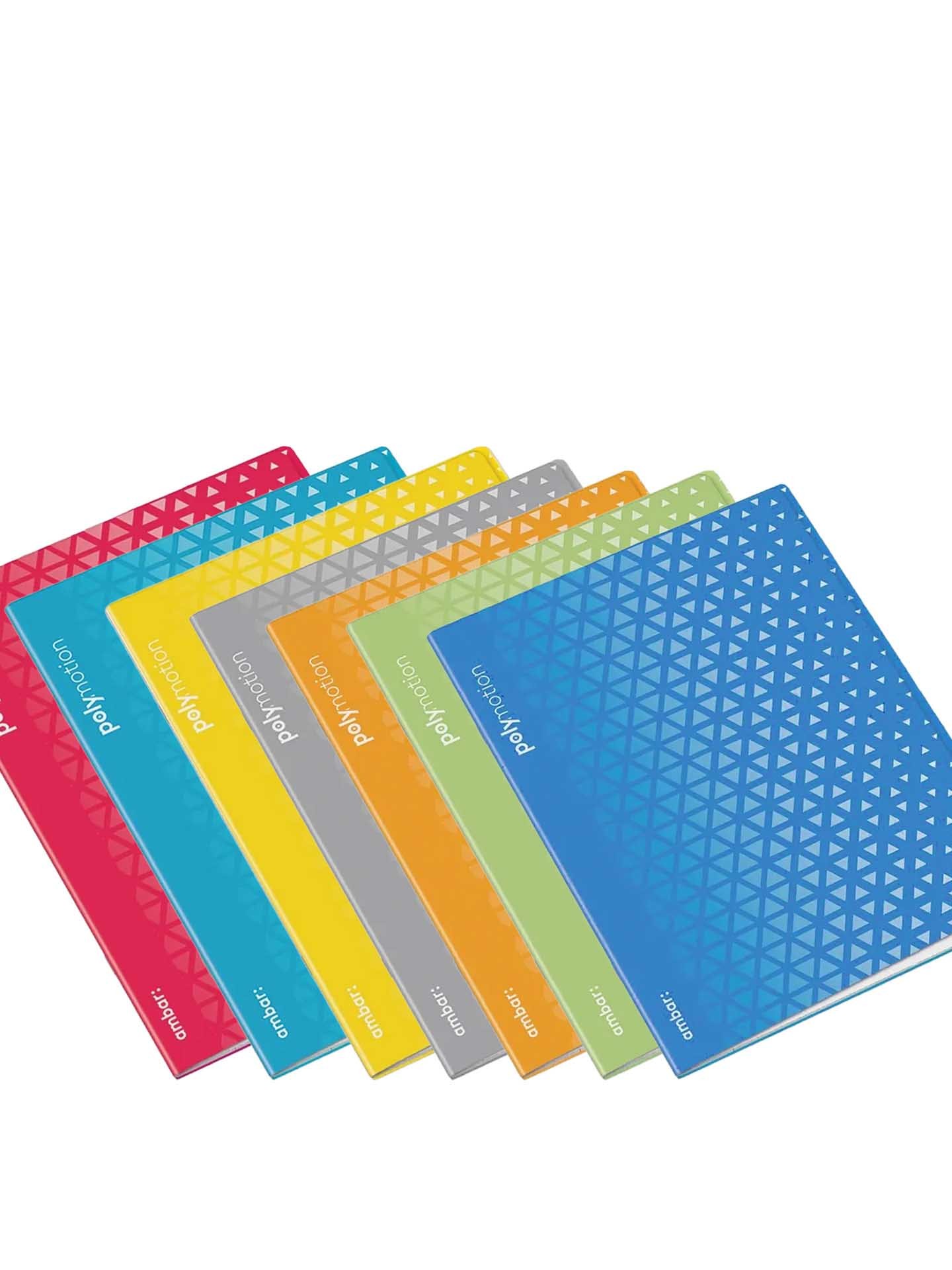 Caderno Agrafado Ambar Triangulos 90gr A5 48 Folhas Quadriculado