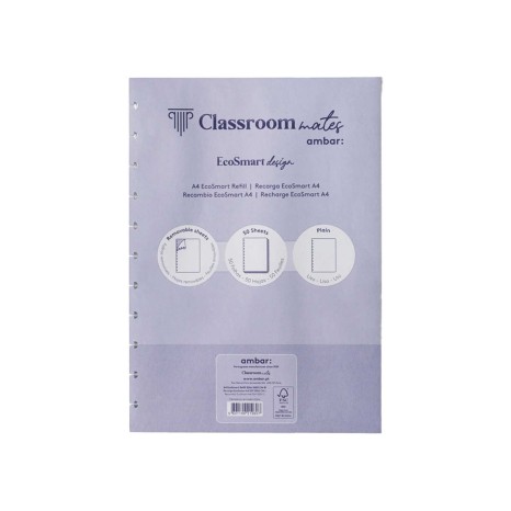 Recarga Caderno Inteligente Ecosmart 100gr A4 50 Folhas Liso - Image product