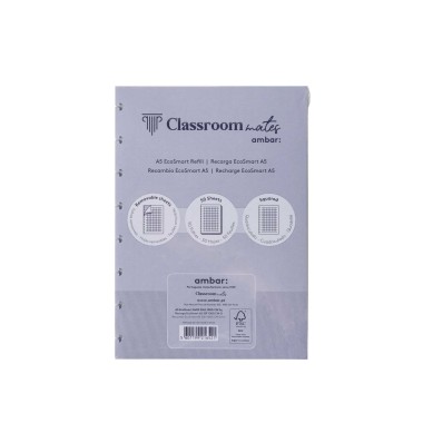 Recarga Caderno Inteligente Ecosmart 100gr A5 50 Folhas Liso