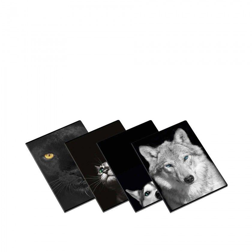 Caderno Agrafado School Wild Animal 90gr A4 48 Folhas Pautado